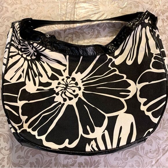 Tianni Handbag Hawaiian Hibiscus Flower Design Canvas & Vegan Leather Gorgeous - Picture 1 of 7